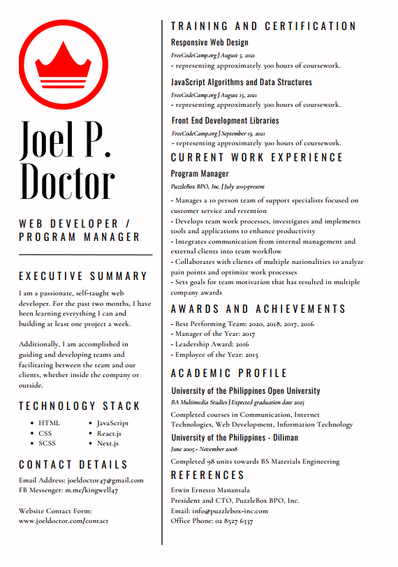 resume